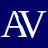 A blue logo with the letters AV