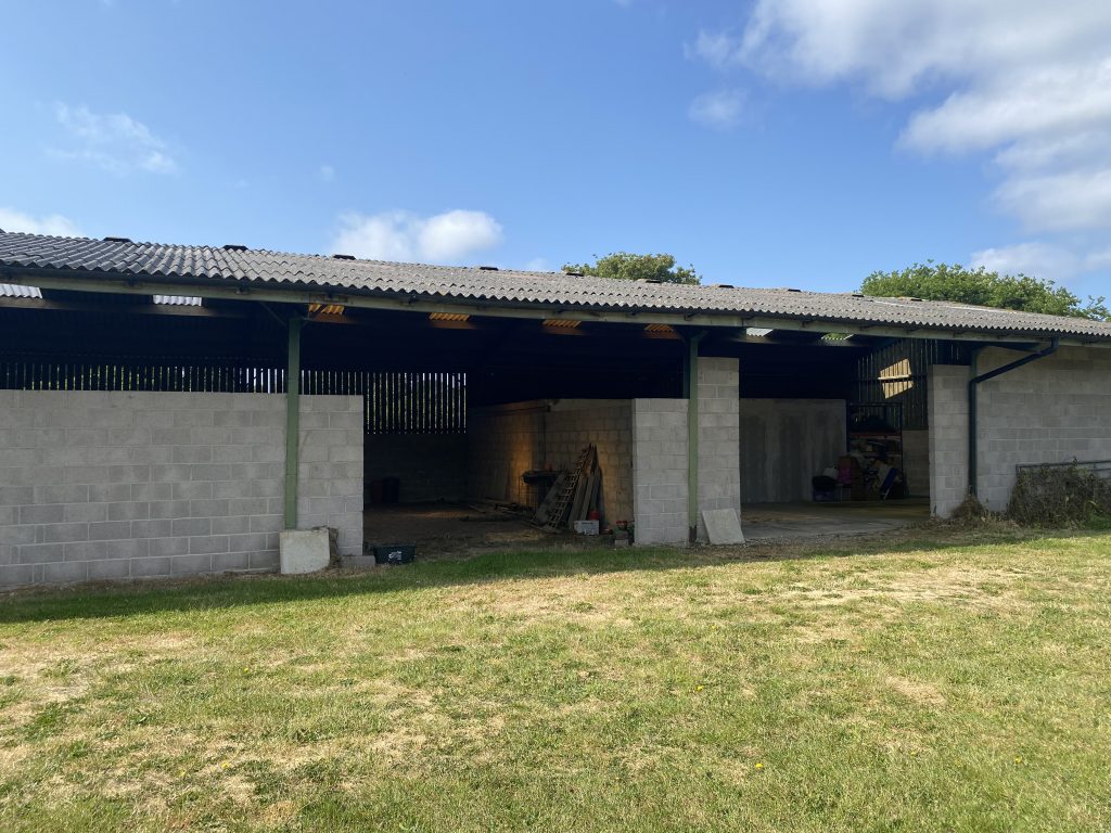 Two barn door entrances