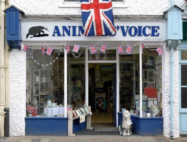 The shop front of Animals' Voice shop